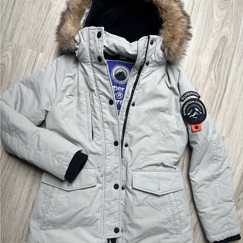 Superdry Women's Light Gray Ski Jacket
